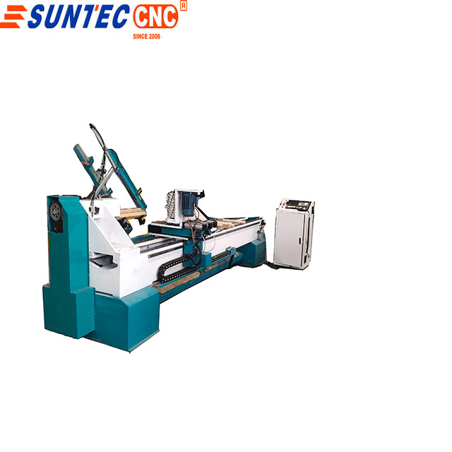 automatic feeding device cnc wood turning lathe for baluster columns with planner ST1530 