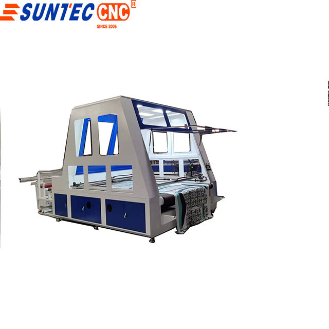 SUNTEC fabric laser cutting machine in customer workshop 