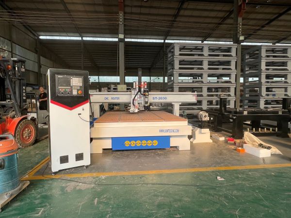 st-2030 atc cnc router with side drilling 