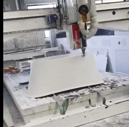 suntec 5 axis in customer workshop for bathroom 