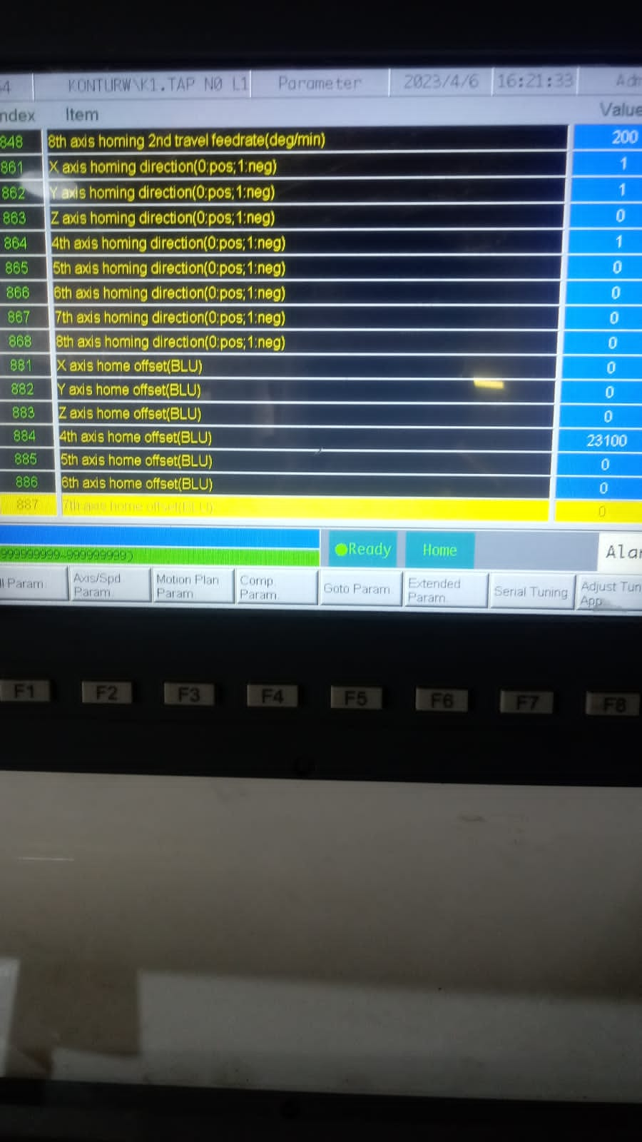 suntec 5 axis parameter 