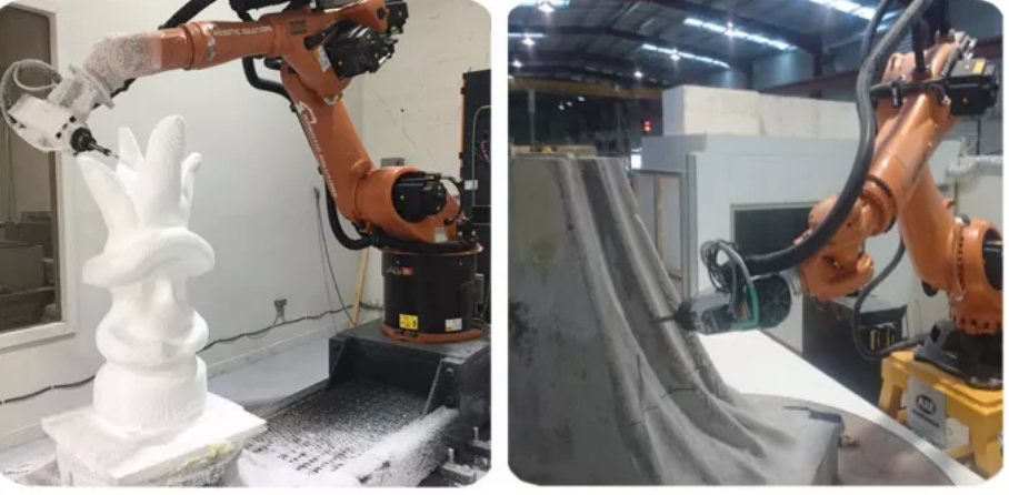 kuka robot for foam  carving 