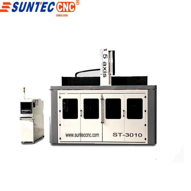 Customized suntec 5 axis cnc router whole cover ST-3010 for new energy car battery 