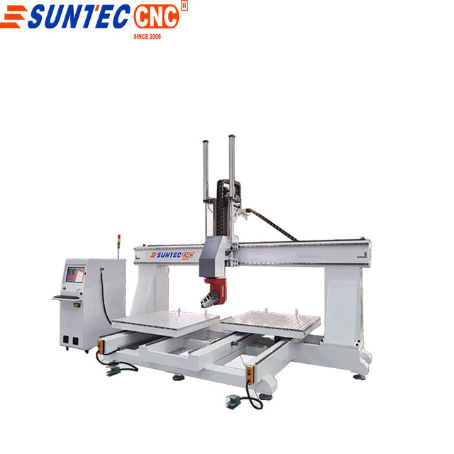 Customized suntec solid bending wood chair making double table 5 axis cnc router 