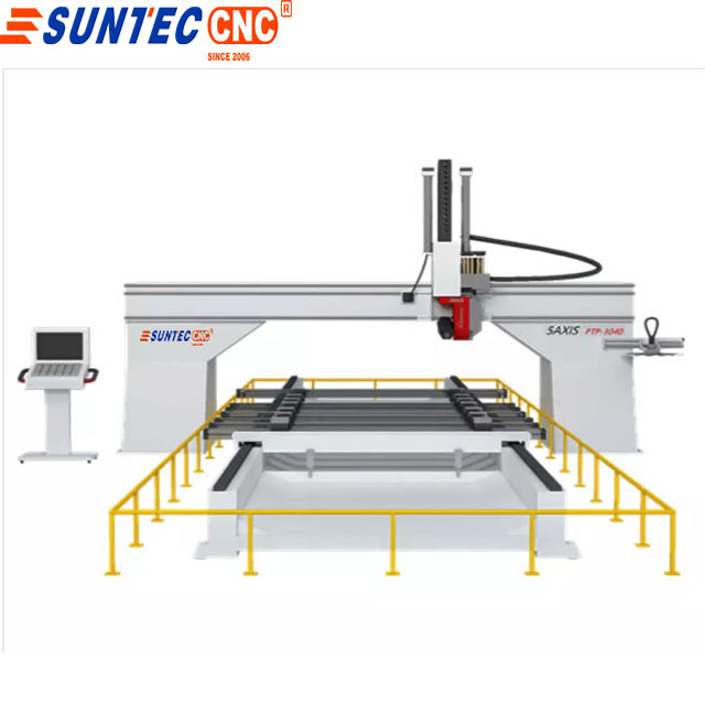 Customized Gantry moved PTP table 5 axis cnc router with Ce barrier ST-2040 