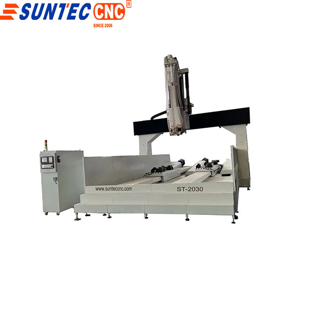 Customized Suntec 4 axis cnc BT40 spindle for wood mold making with dust collect device ST-2030  