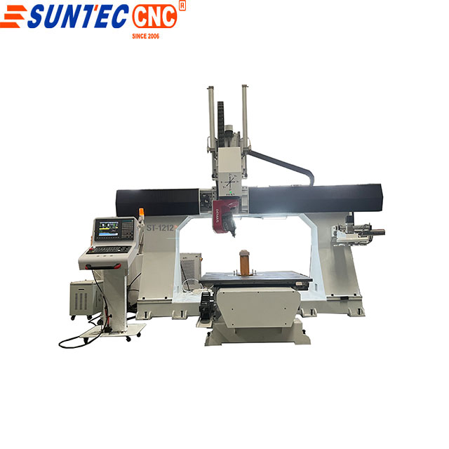 Suntec Customized ST-1212 5 axis cnc router center for aeroplane 